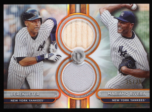 Mariano Rivera / Derek Jeter 2024 Topps Tribute Dual Player Relics Orange #DR2JR #25/25 authentic-signatures