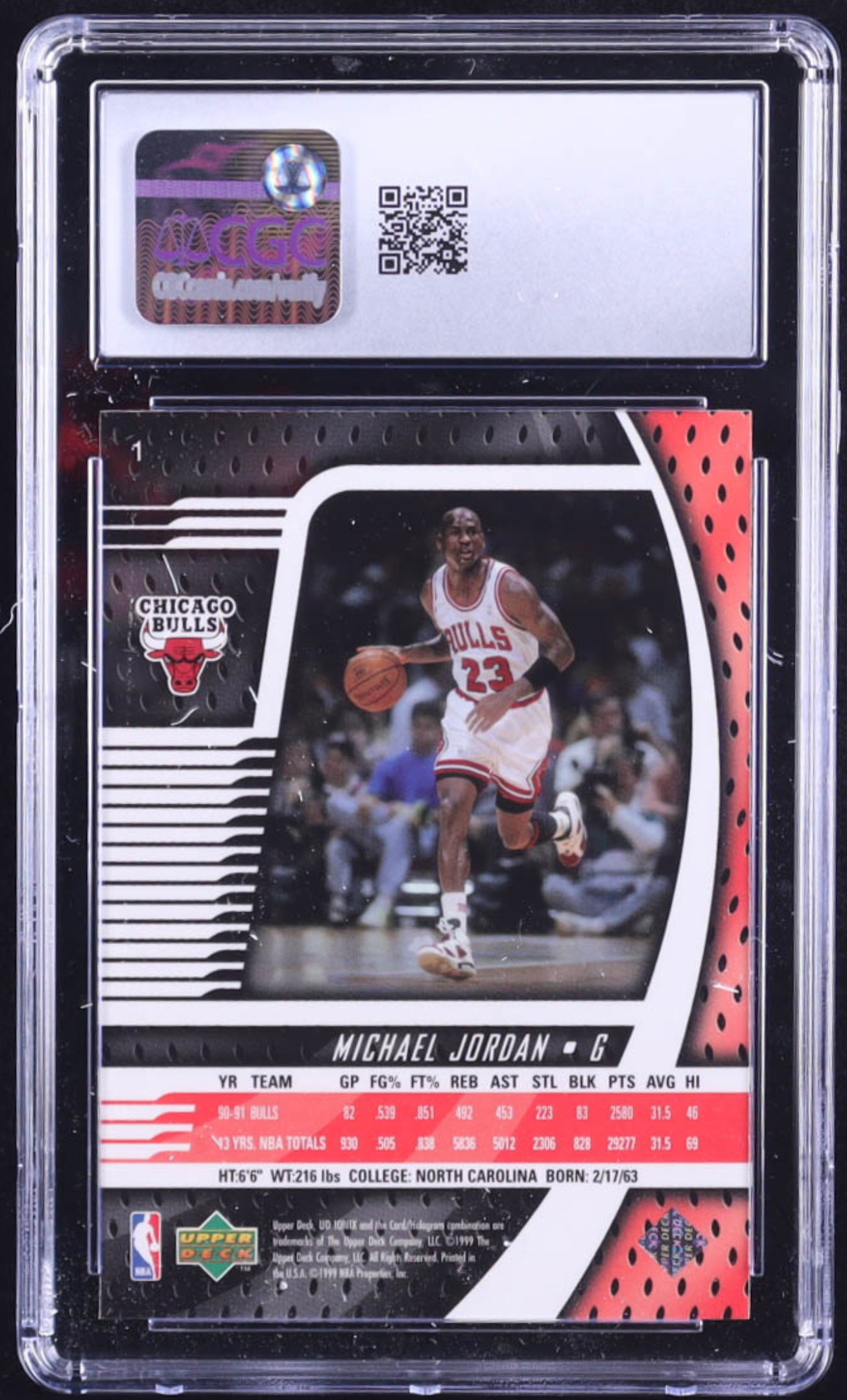 Michael Jordan 1998-99 UD Ionix #1 (CGC 10) authentic-signatures