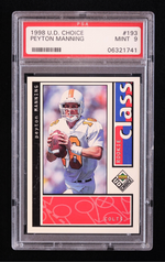 Peyton Manning 1998 UD Choice #193 RC (PSA 9) authentic-signatures