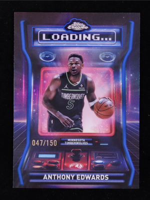 Anthony Edwards 2025-26 Topps Chrome Loading Blue Refractors #LD3 #047/150