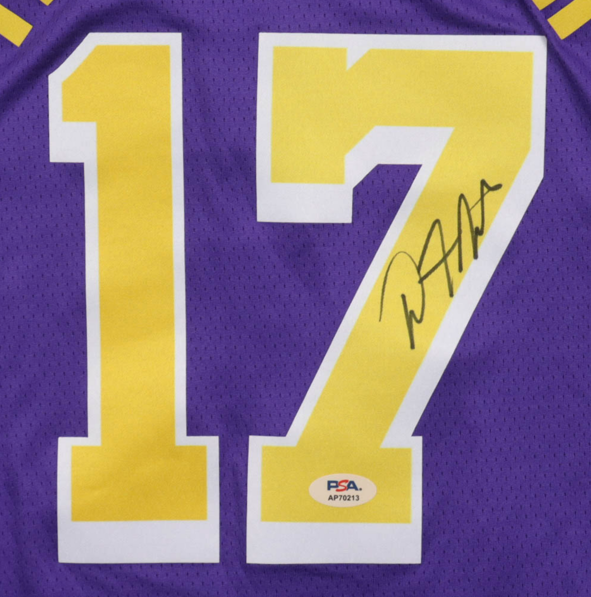 Maillot Authentique Exterieur Los Angeles Lakers signe par Finney-Smith certifie par PSA authentic-signatures