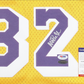 Maillot Authentique Hardwood Classic Domicile Los Angeles Lakers signe par Magic Johnson certifie par PSA