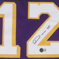 Maillot Custom Exterieur Los Angeles Lakers signe par Vlade Divac  certifie par Beckett authentic-signatures
