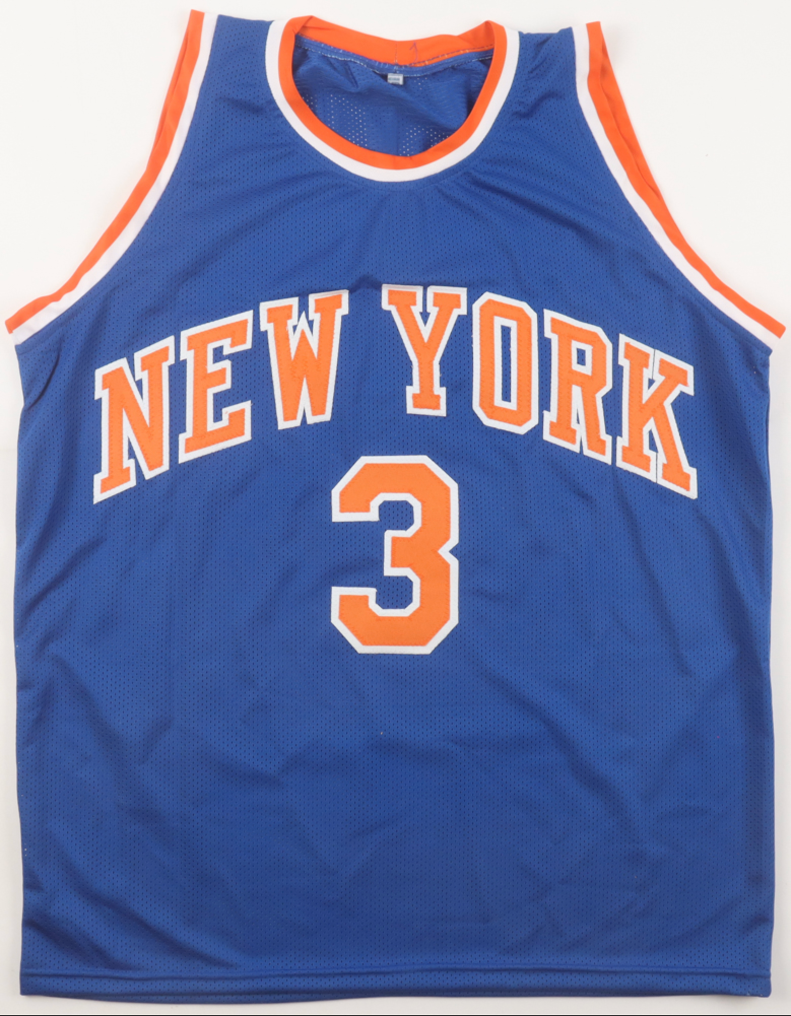 Maillot Custom Domicile New York Knicks signe par John Starks certifie par JSA authentic-signatures