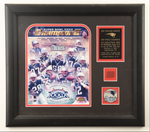 Cadre Edition Limitee  avec piece GAME USED des New England patriots 2004 authentic-signatures