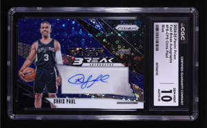 Chris Paul 2024-25 Panini Prizm Fast Break Autographs Blue #33 #09/49 (CGC 10)