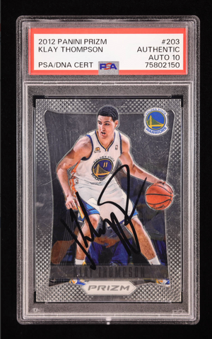 Klay Thompson Signed 2012-13 Panini Prizm #203 (PSA | Auto 10)
