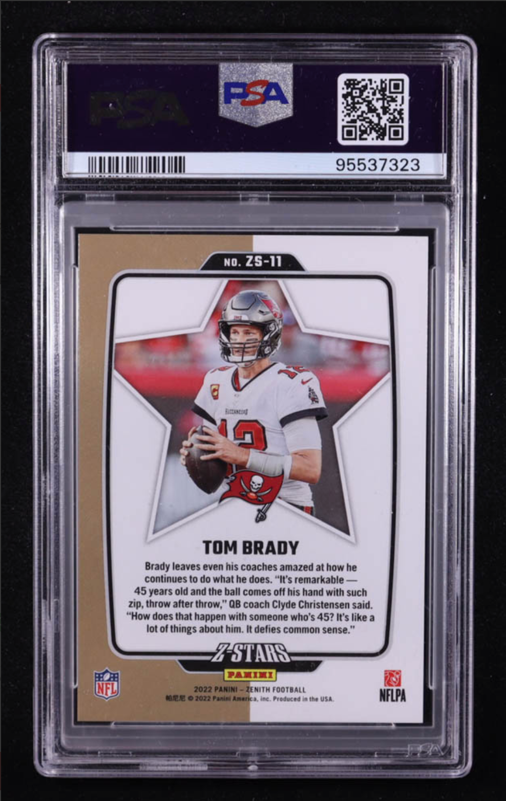 Tom Brady 2022 Zenith Z-Stars #11 (PSA 10) authentic-signatures