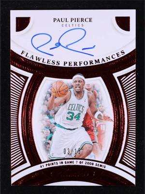 Paul Pierce 2024-25 Panini Flawless Flawless Performances Signatures Ruby #14 #03/15