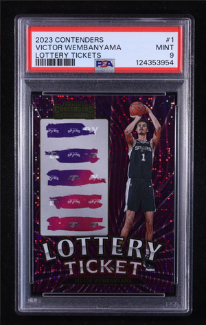 Victor Wembanyama 2023-24 Panini Contenders Lottery Ticket #1 RC (PSA 9)