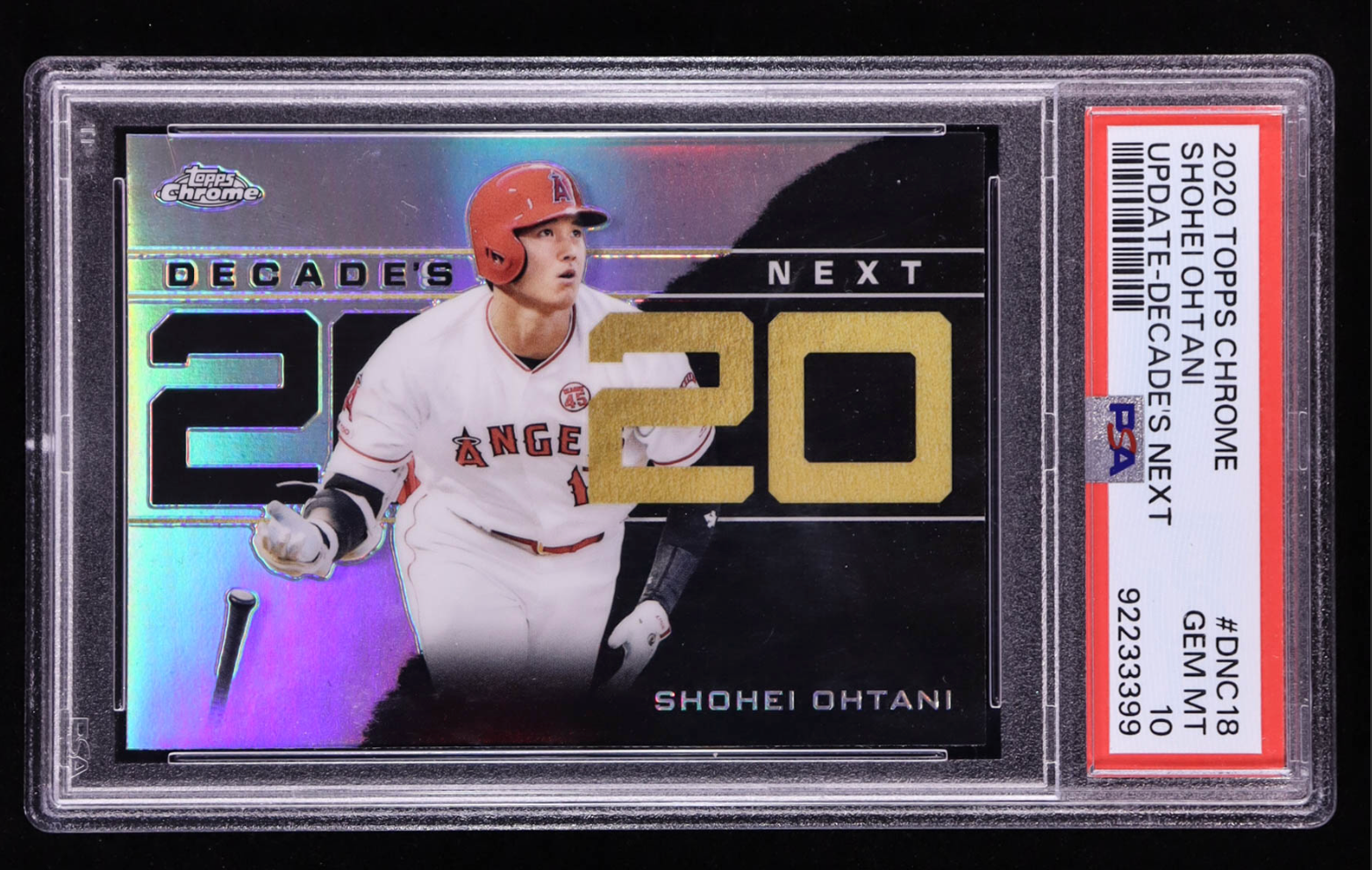 Shohei Ohtani 2020 Topps Chrome Update Decade's Next #DNC18 (PSA 10) authentic-signatures