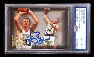 Larry Bird Signed 1993-94 Fleer Living Legends #2 (PSA | Autograph Grade 10)