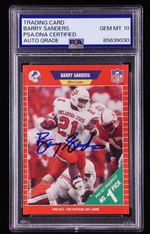Barry Sanders Signed 1989 Pro Set #494 RC (PSA | Auto 10) authentic-signatures
