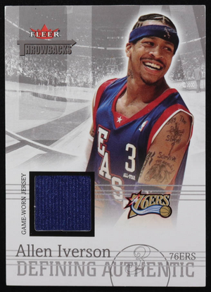 Allen Iverson 2004-05 Fleer Throwbacks Defining Authentic Jerseys 99 #AI #66/99