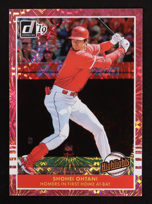 Shohei Ohtani 2019 Donruss Highlights Pink Firework #1 authentic-signatures