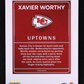Xavier Worthy 2024 Donruss Optic Uptowns #7 RC authentic-signatures