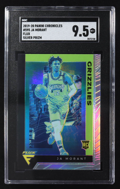 Ja Morant 2019-20 Panini Chronicles Flux Silver Prizm #595 RC (SGC 9.5)