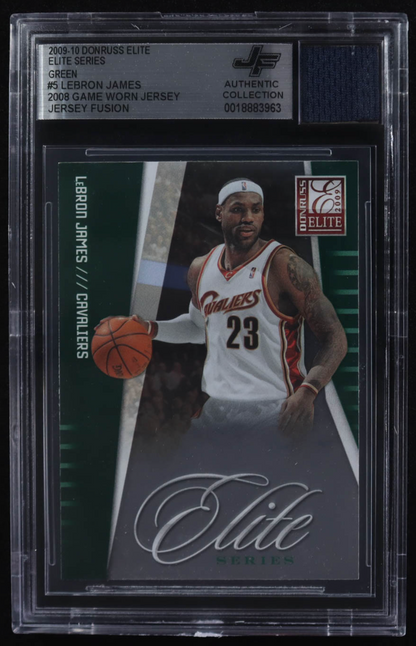LeBron James 2009-10 Donruss Elite Series Green #5 With Game-Worn Jersey Swatch (BGS)