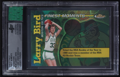 Larry Bird 2006-07 Finest Moments Refractors #LB With Game-Used Swatch (BGS)