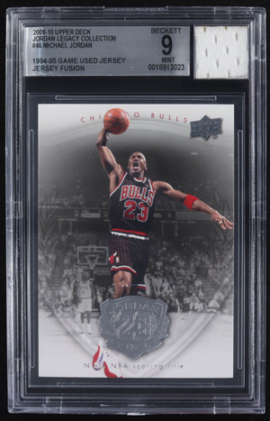 Michael Jordan 2009-10 Upper Deck Michael Jordan Legacy Collection #46 With Game-Used Jersey Swatch (BGS 9)