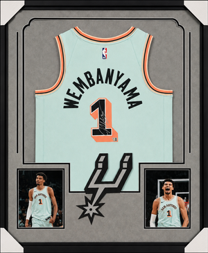 Victor Wembanyama Signed San Antonio Spurs Framed Jersey Certified by Fanatics