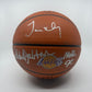 Authentic Showtime Lakers Basketball Signed by Kareem Abdul-Jabbar, James Worthy & Magic Johnson, Certified by Fanatics