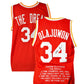 Hakeem Olajuwon Signed Career Highlight Stat Jersey - "The Dream" authentic-signatures
