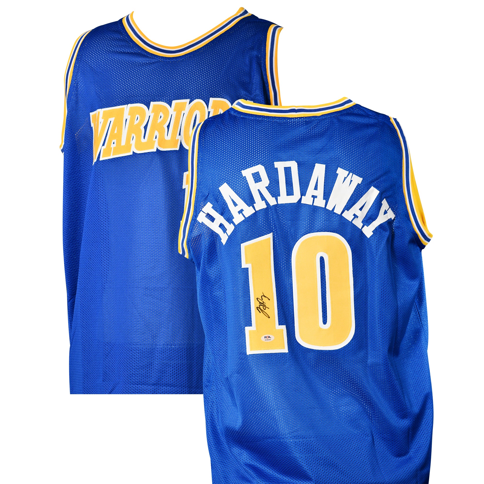 Tim Hardaway Signed Warriors Jersey