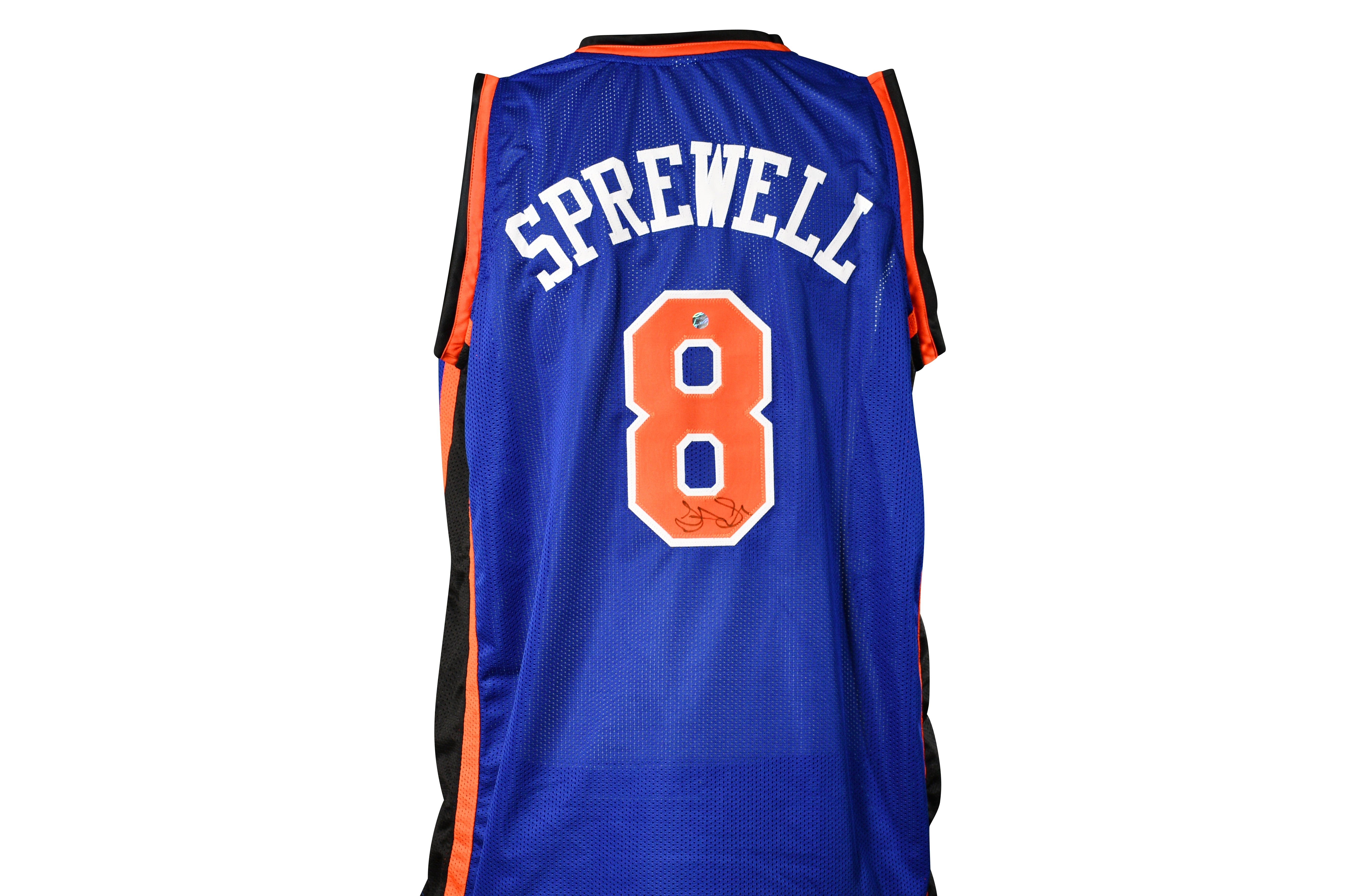 Latrell Sprewell Signed New York Knicks Jersey Inscribed "4X All-Star"