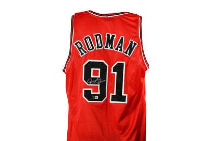 Dennis Rodman Signed Chicago Bulls Jersey Certified by Beckett authentic-signatures
