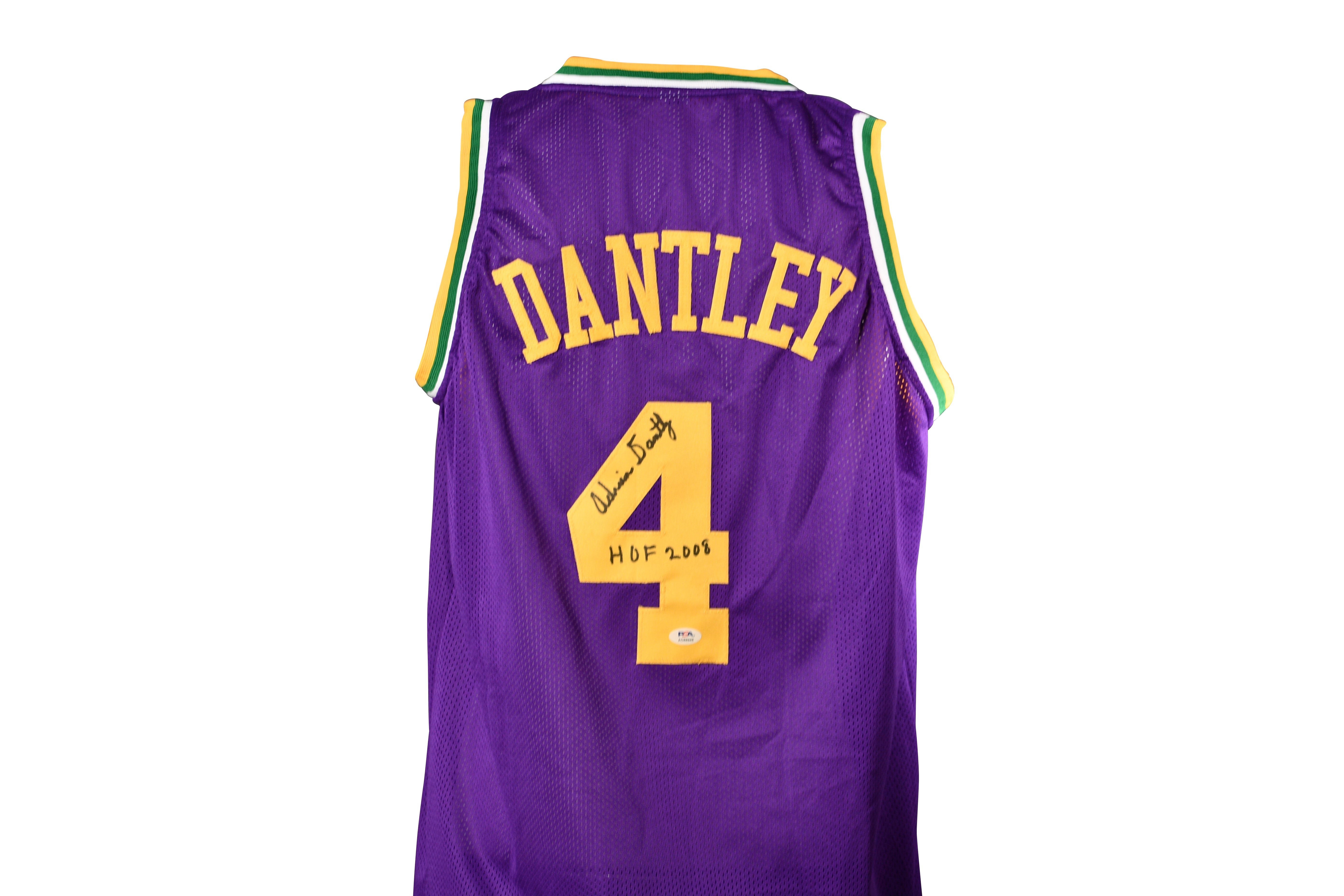Adrian Dantley Signed Utah Jazz Jersey Inscribed "HOF 2008"