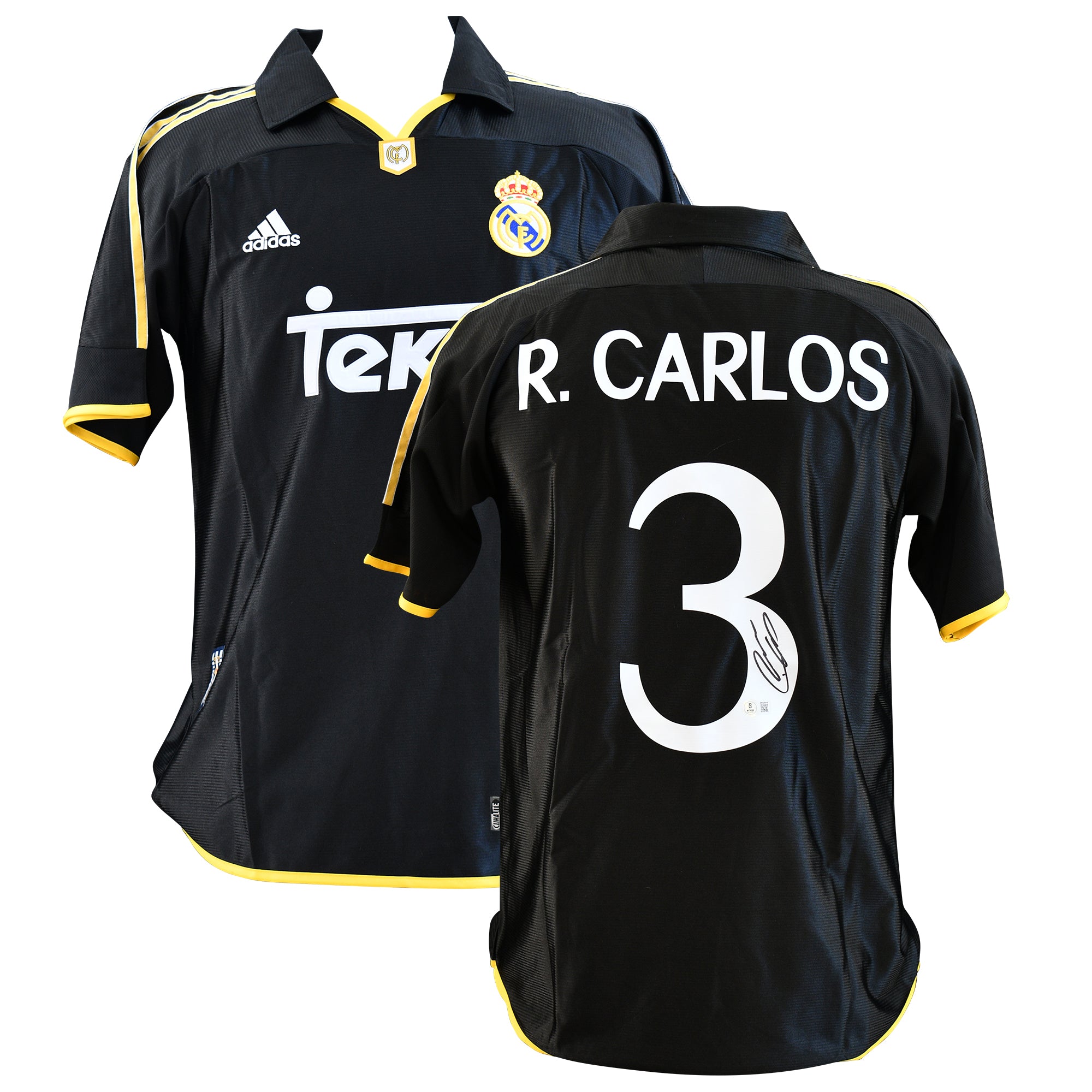 Roberto Carlos Signed Real Madrid Adidas Authentic Jersey