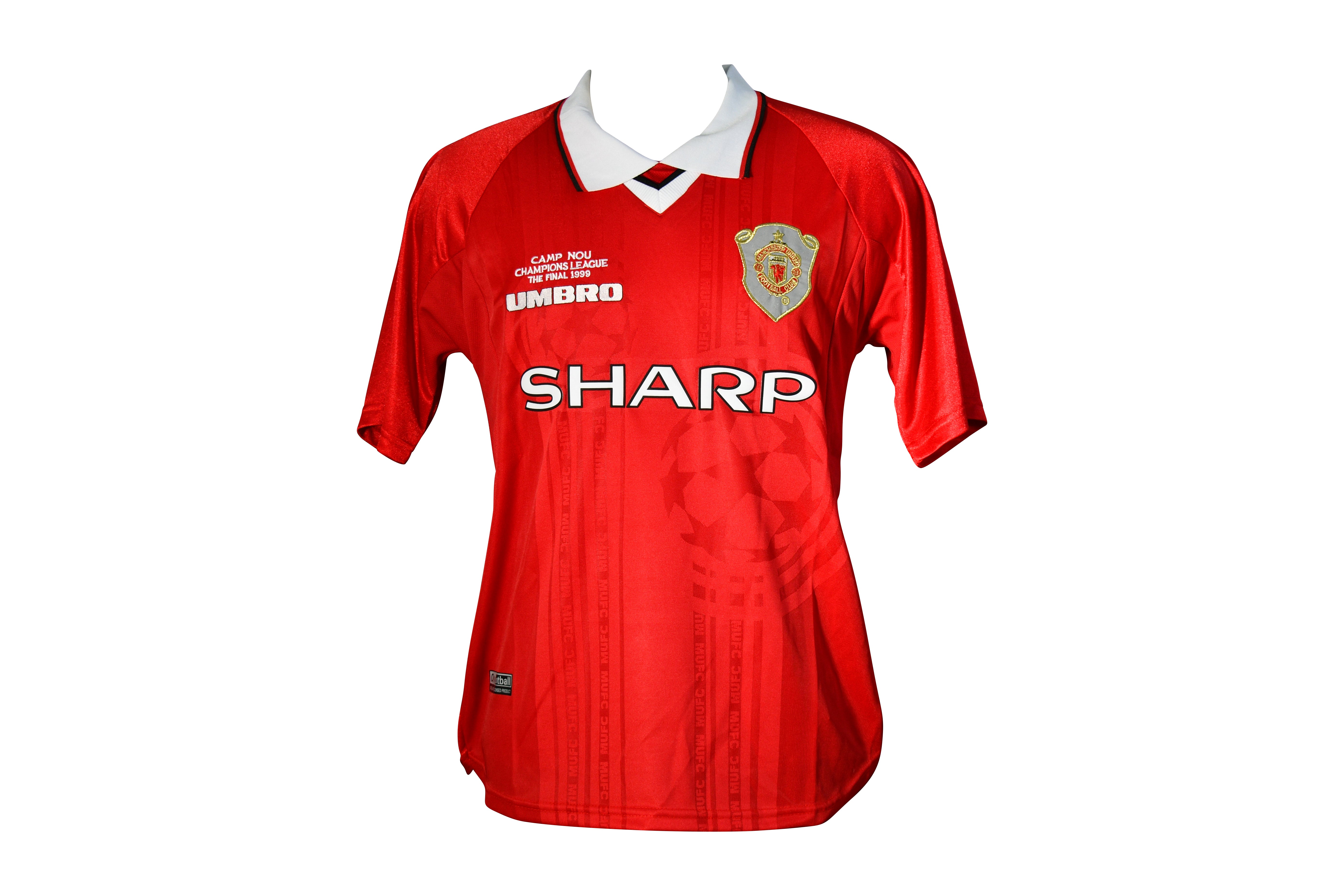 Teddy Sheringham Authentic Signed 1999 UCL Final Jersey