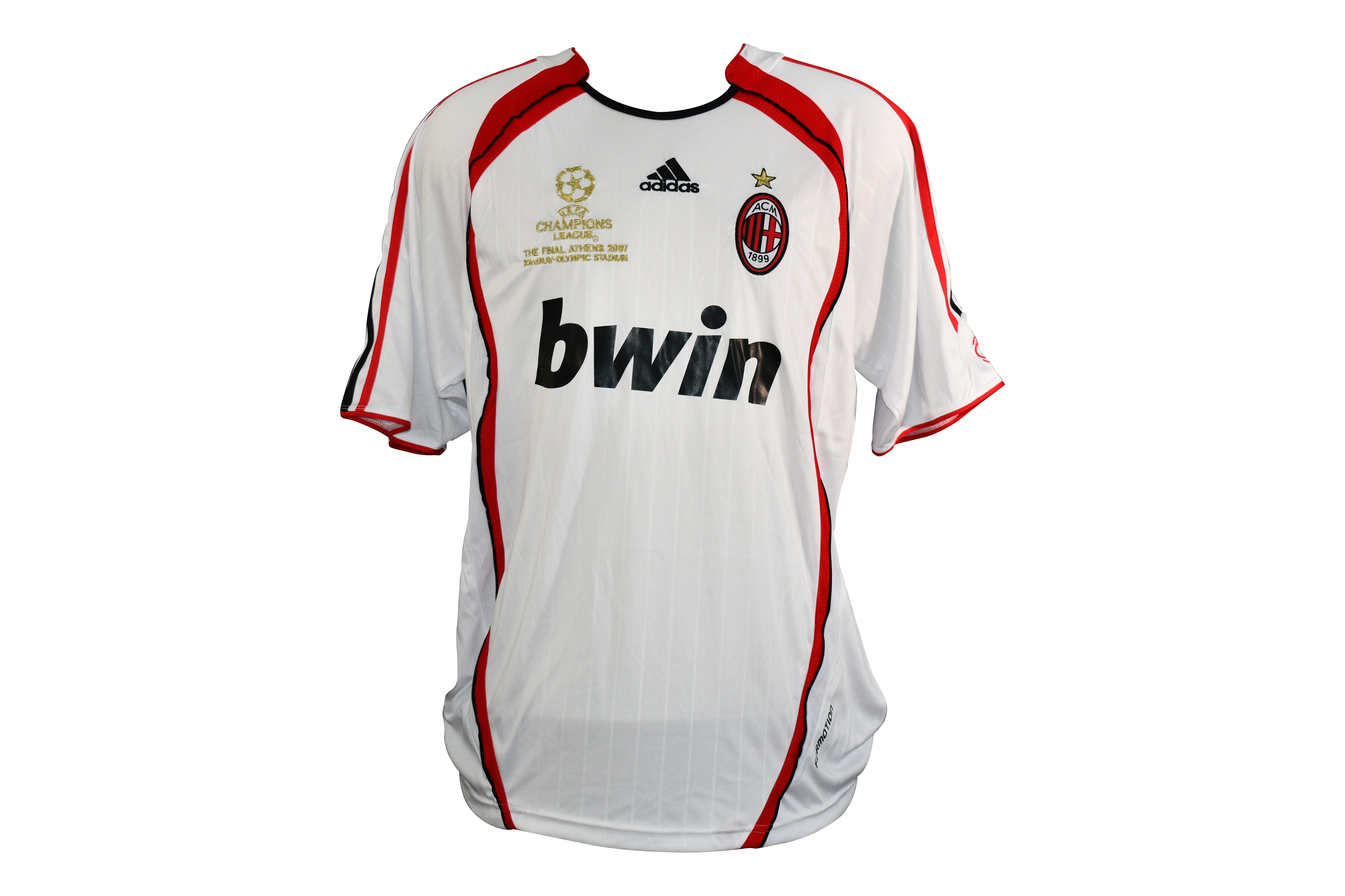 Andrea Pirlo Signed AC Milan Adidas Authentic 2007 UCL FInal Jersey