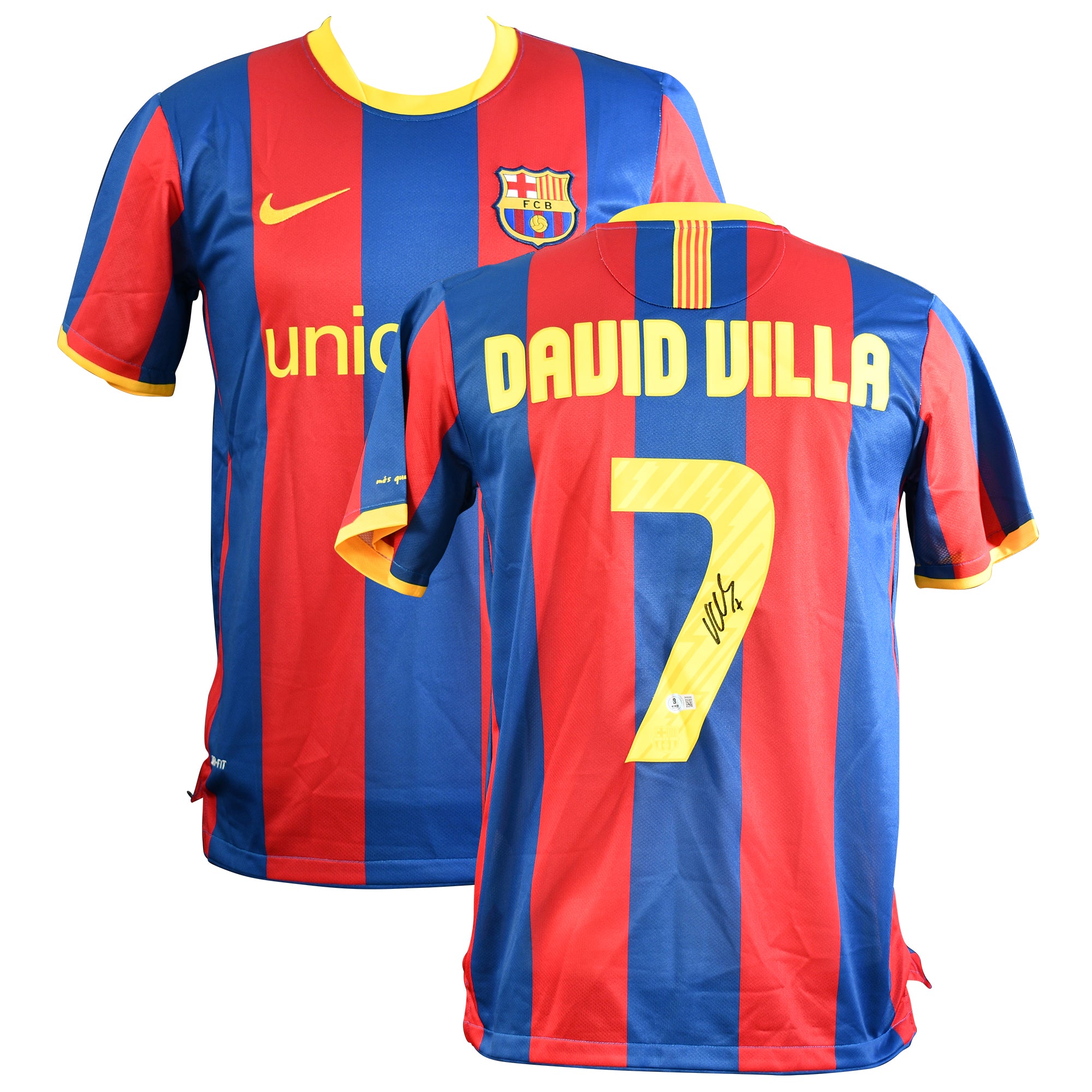 David Villa Signed FC Barcelona Nike Authentic Jersey
