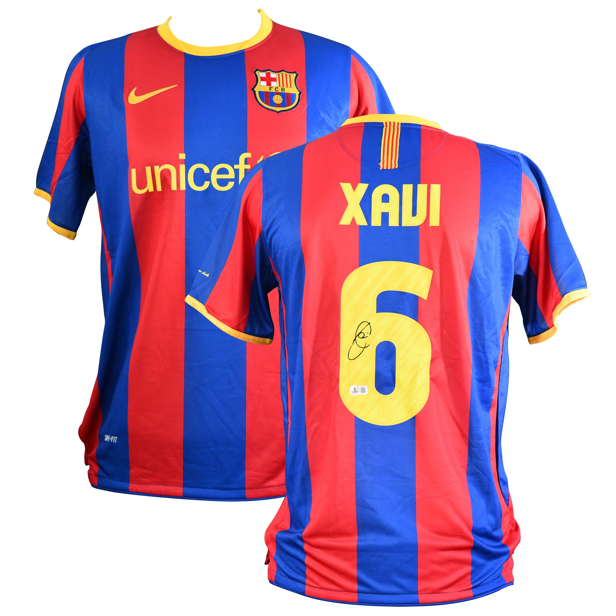 Xavi Hernandez Signed Barcelona Jersey