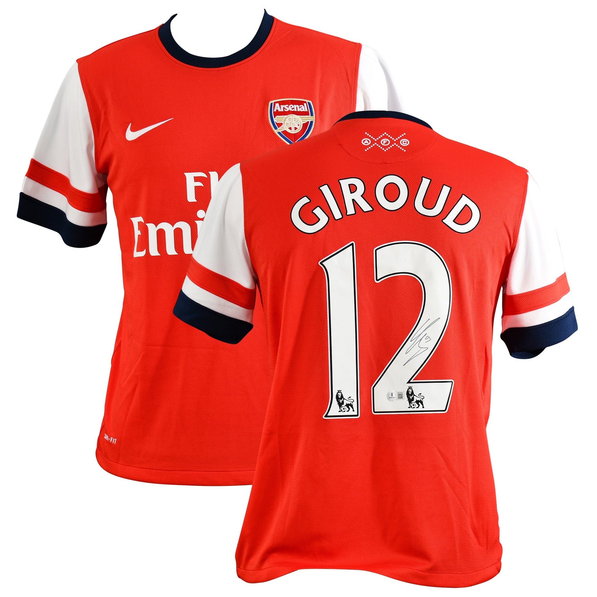 Olivier Giroud Signed Arsenal Authentic Nike Dri-Fit Jersey Certified by Beckett authentic-signatures