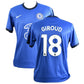 Olivier Giroud Signed Home 2019-20 Chelsea Jersey, Certified by Beckett authentic-signatures Football Authentic Signatures