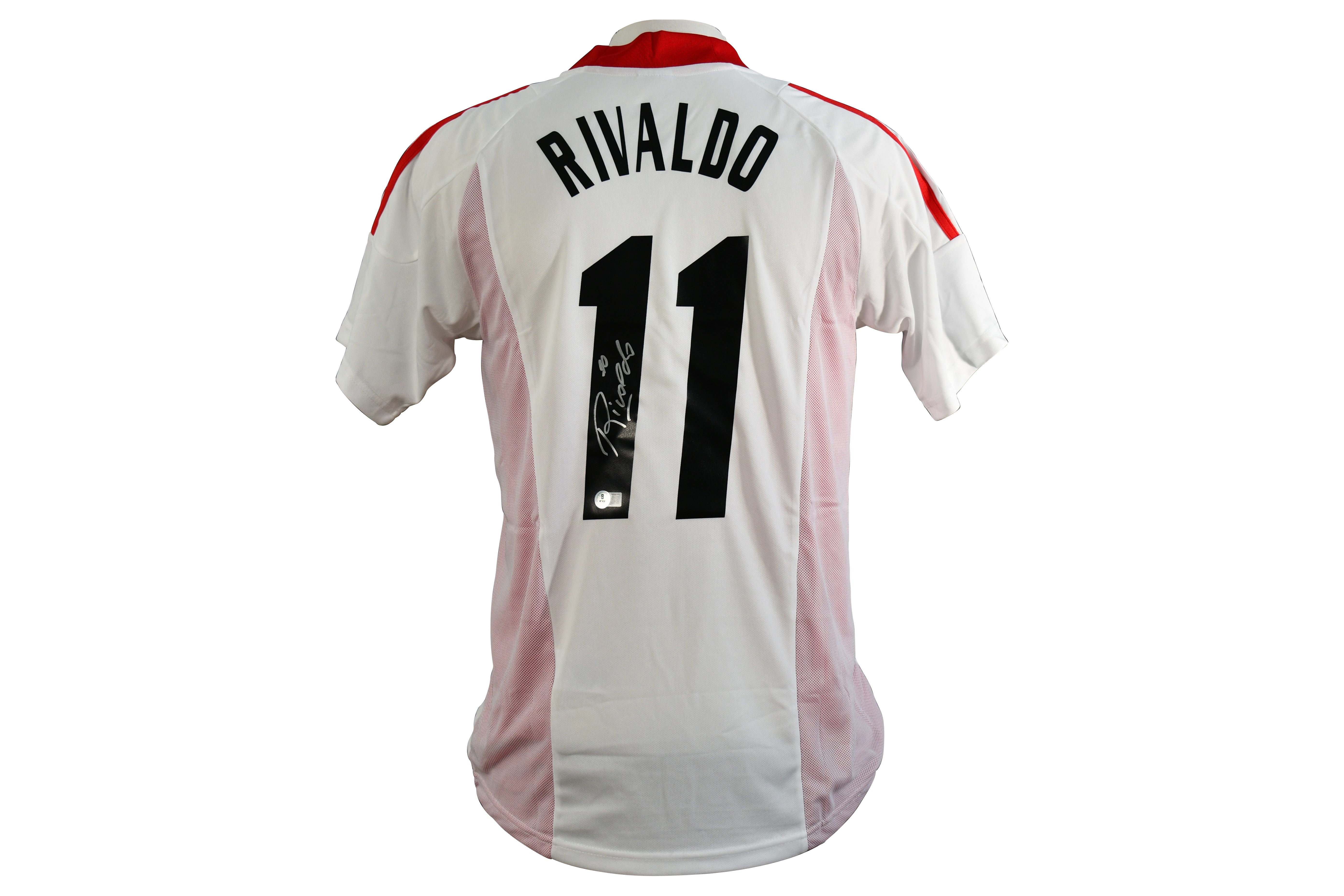 Rivaldo Signed AC Milan Jersey, 2003 Old Trafford UCL Final