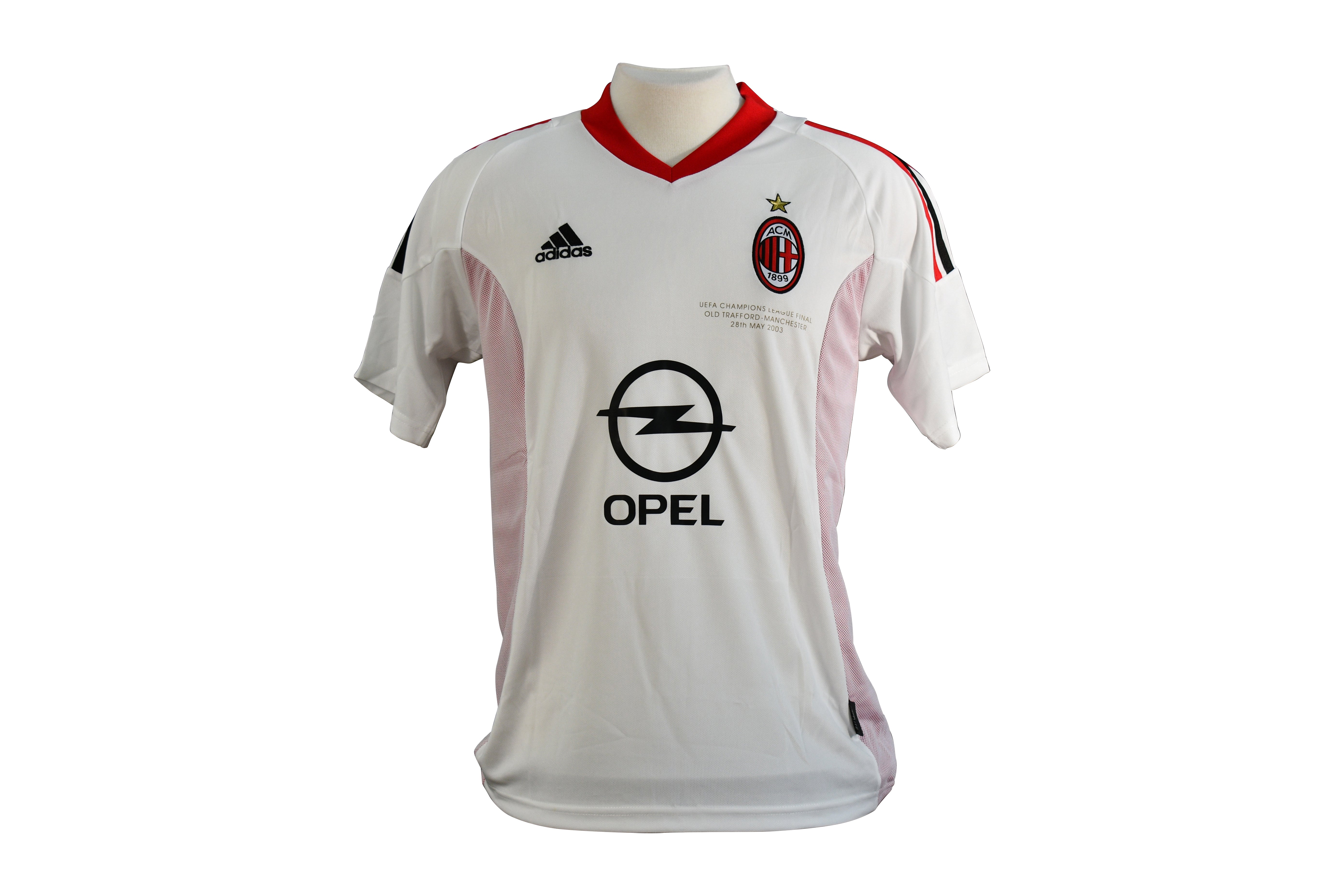 Rivaldo Signed AC Milan Jersey, 2003 Old Trafford UCL Final