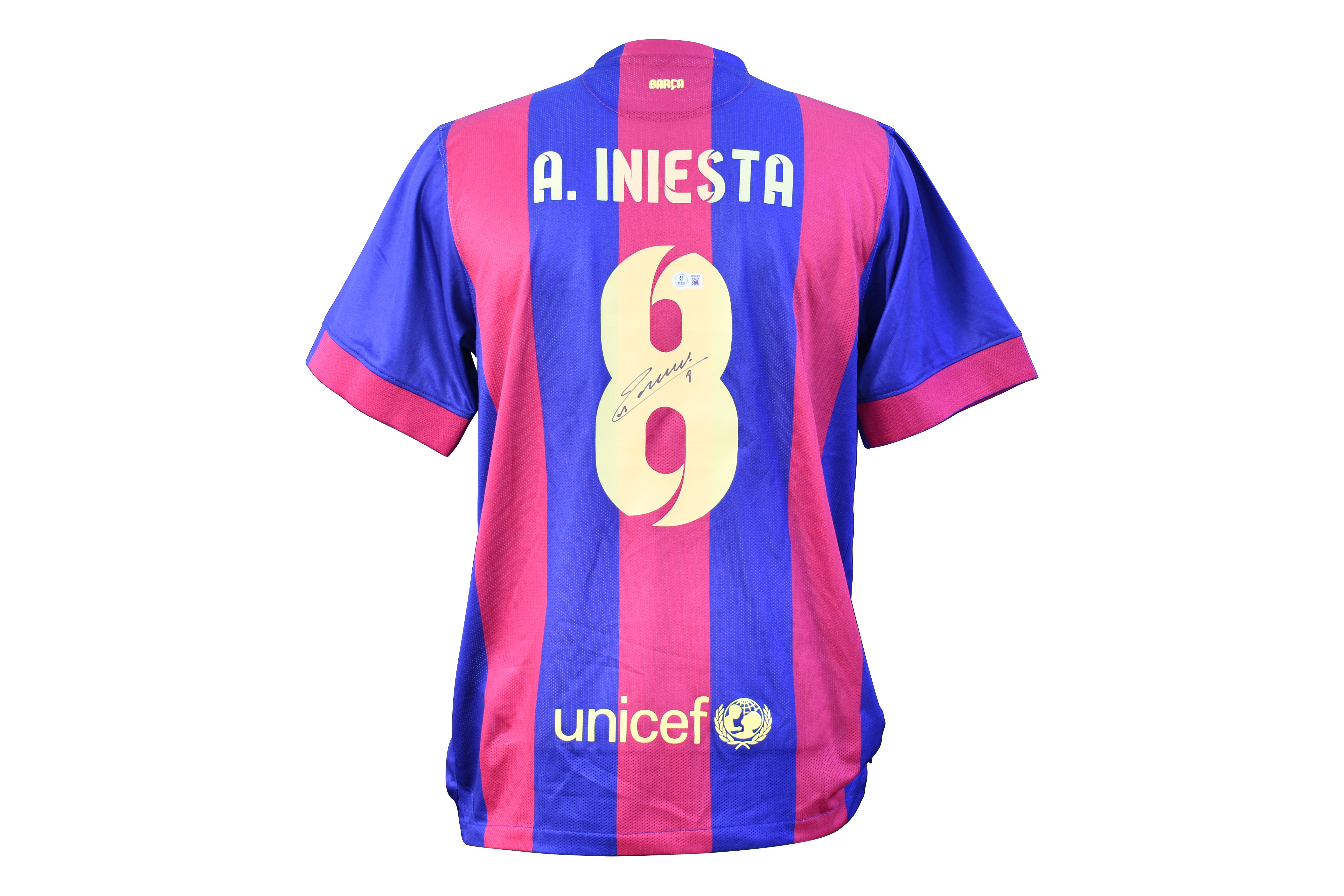 Andrés Iniesta Signed FC Barcelona Nike Authentic Jersey