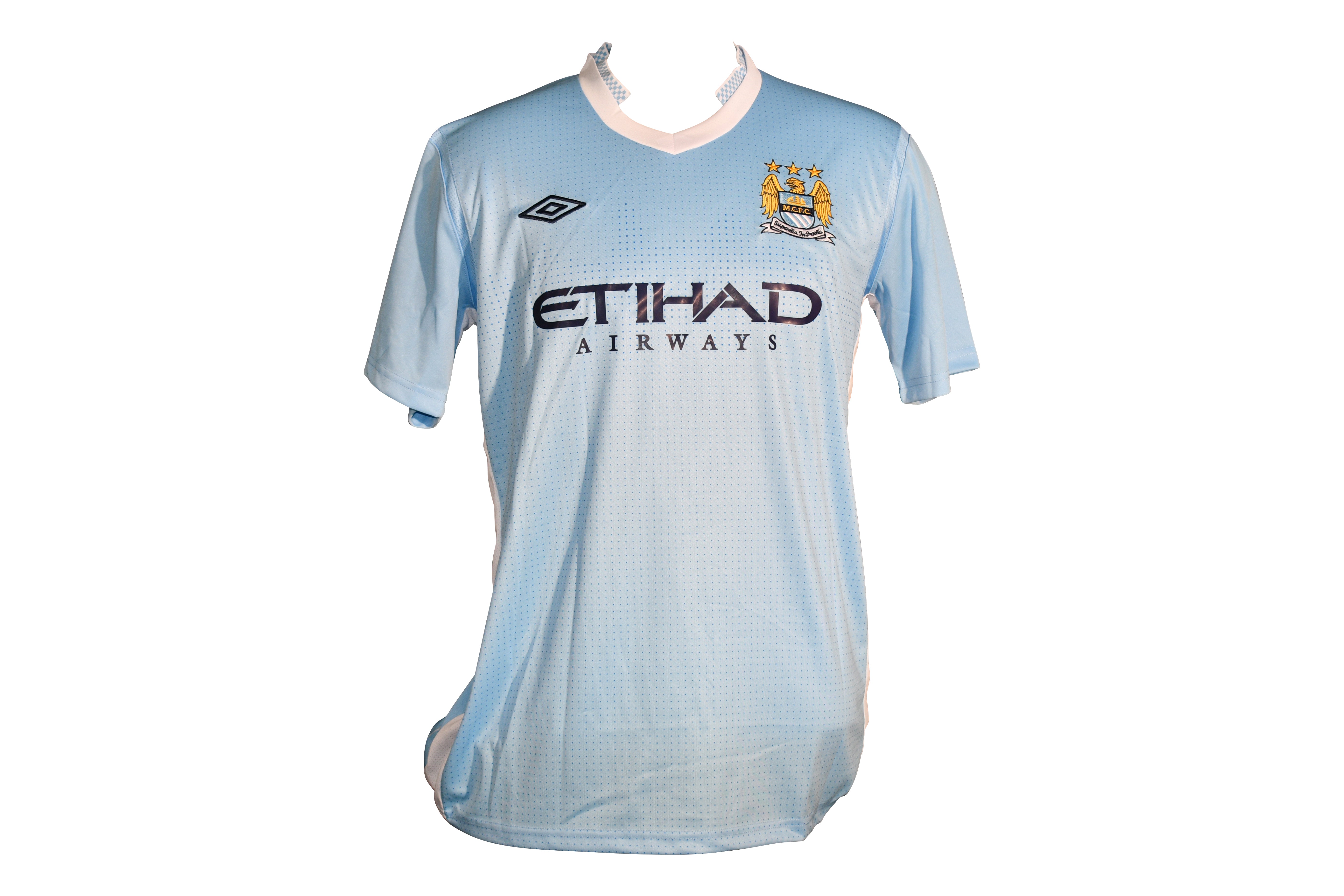 Sergio Aguero Signed Manchester City Umbro Authentic Jersey