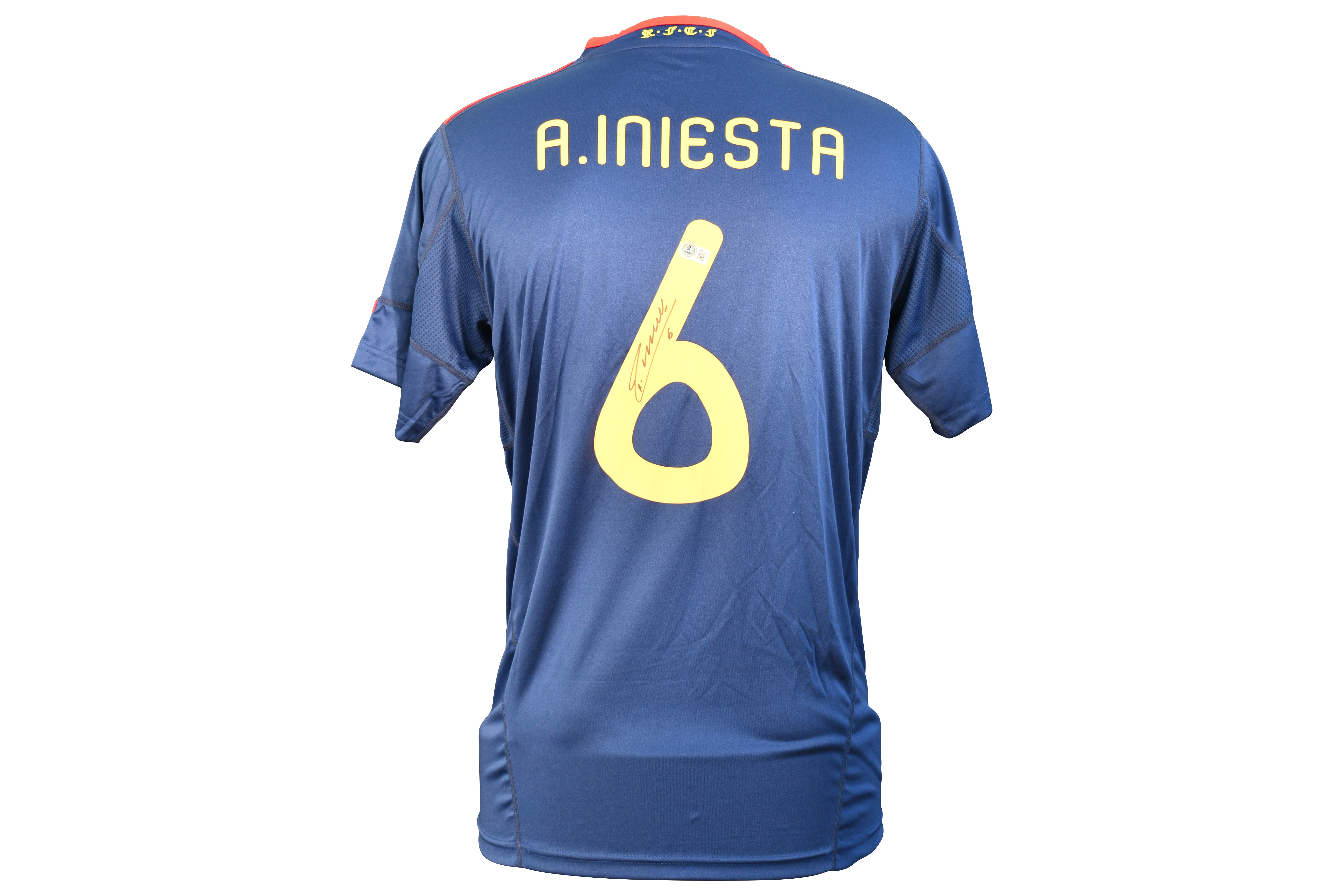 Andrés Iniesta Signed Spain Nike Authentic Jersey