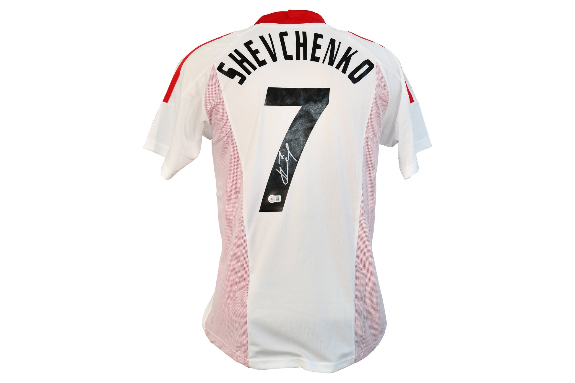 Andriy Shevchenko AC Milan Signed Jersey Certified by Beckett from the 2003 Champions League Final authentic-signatures