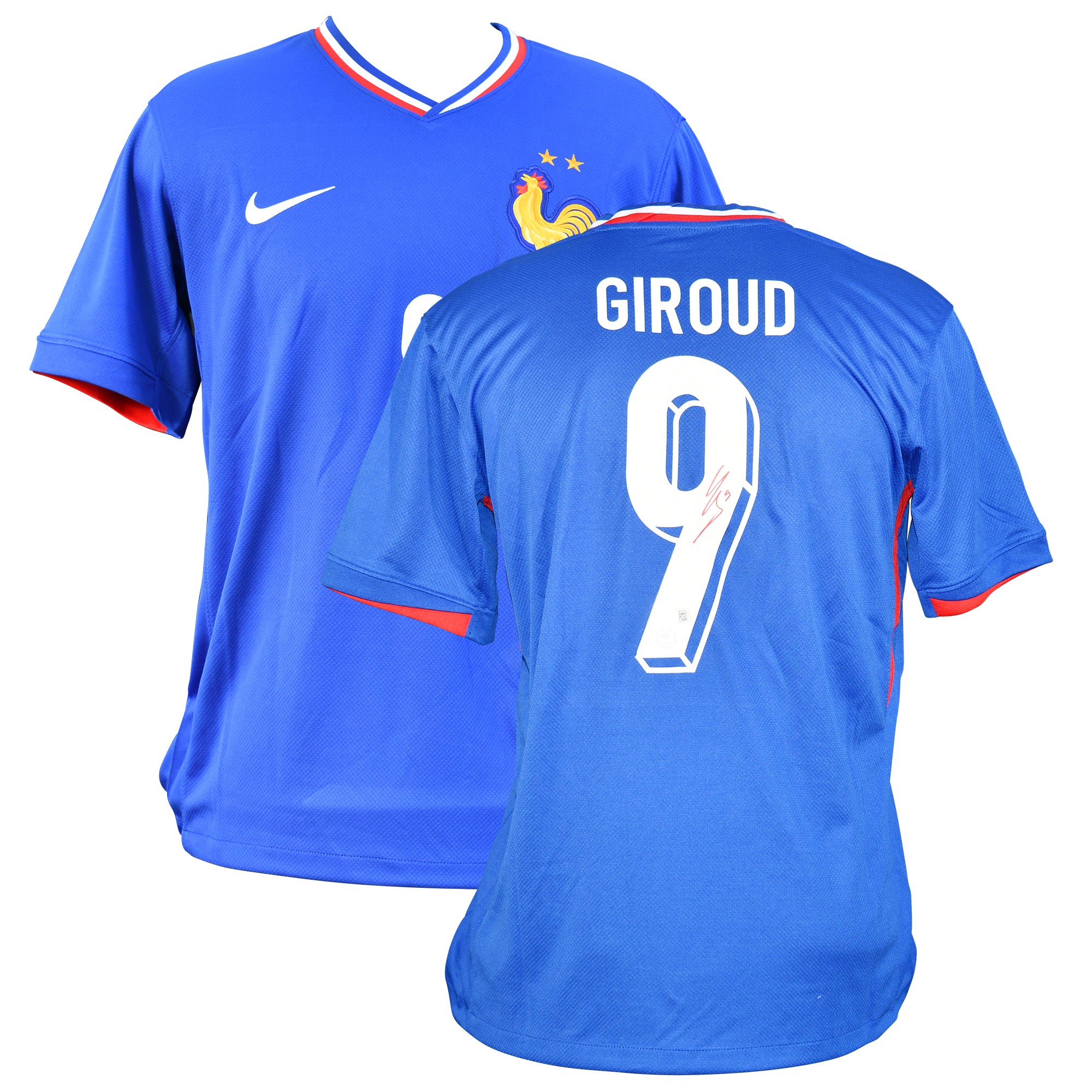 Olivier Giroud Signed Team France Authentic Nike Dri-Fit Jersey