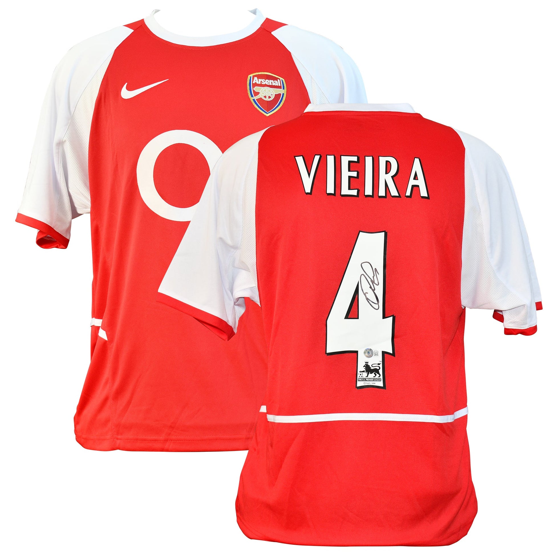Patrick Vieira Signed Arsenal Nike Authentic Jersey.Certified by Beckett authentic-signatures