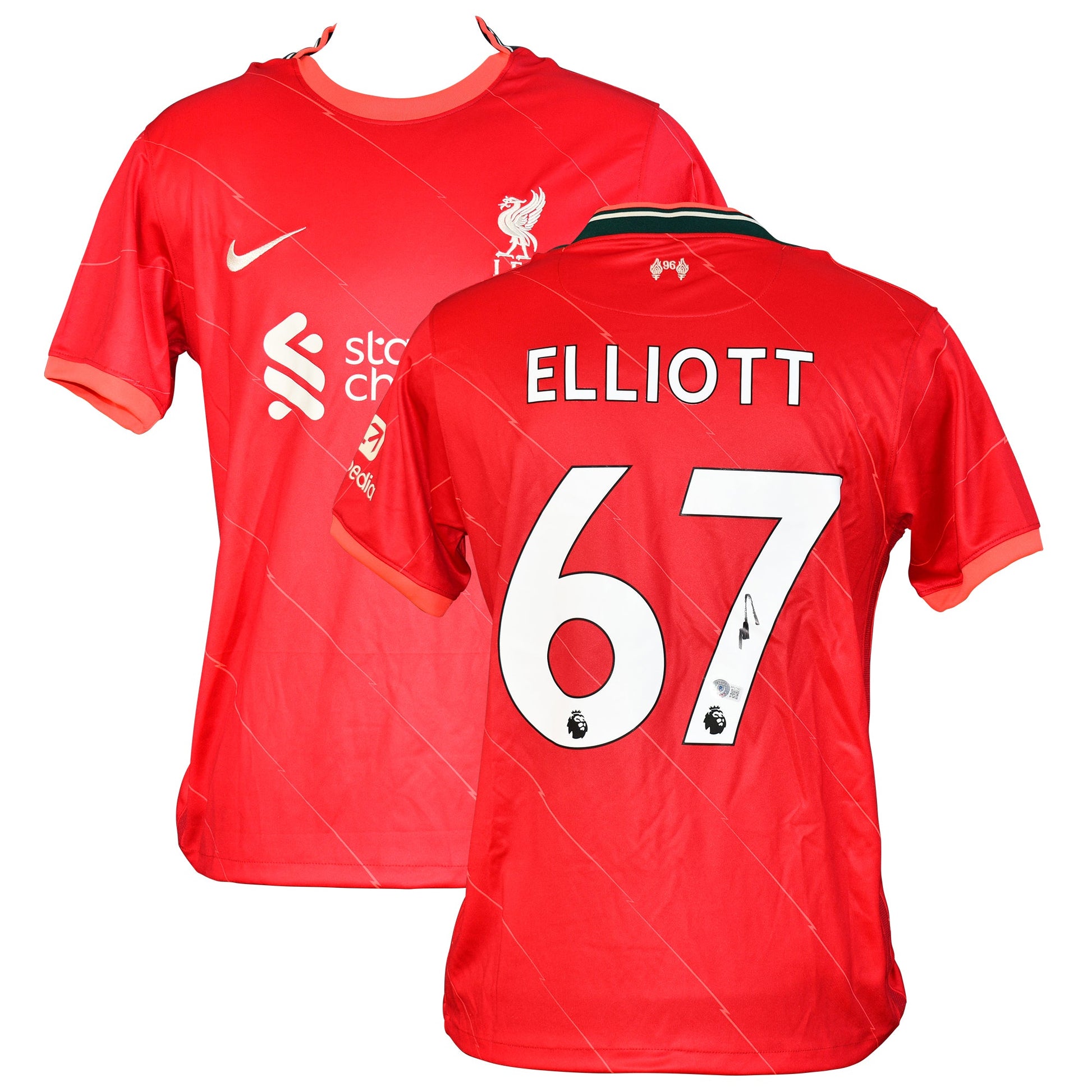 Harvey Elliott Signed Liverpool Jersey Certified by Beckett authentic-signatures