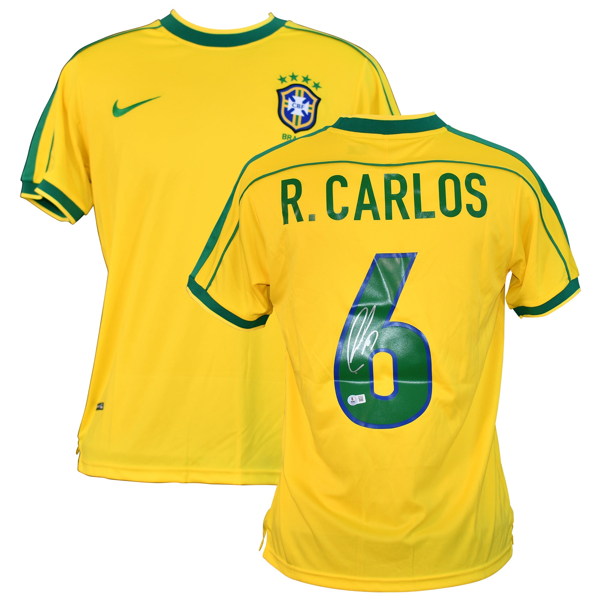 Roberto Carlos Signed Brazil Nike Authentic Jersey