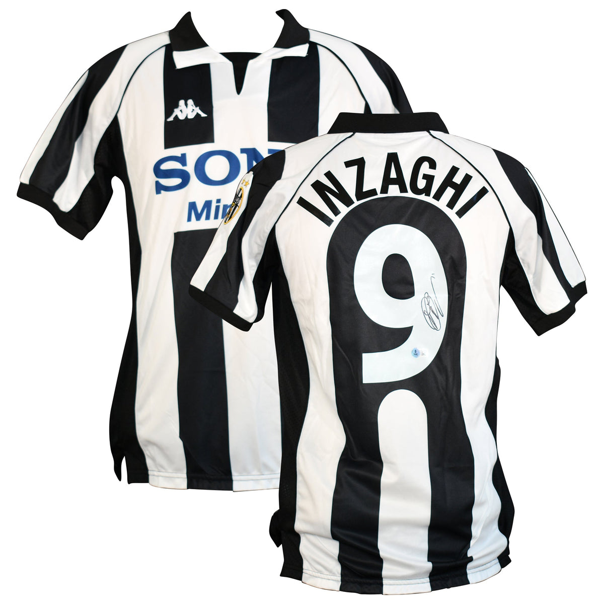 Filippo Inzaghi Signed Home 1997-98 Juventus Jersey, Certified by Beckett authentic-signatures Football Authentic Signatures
