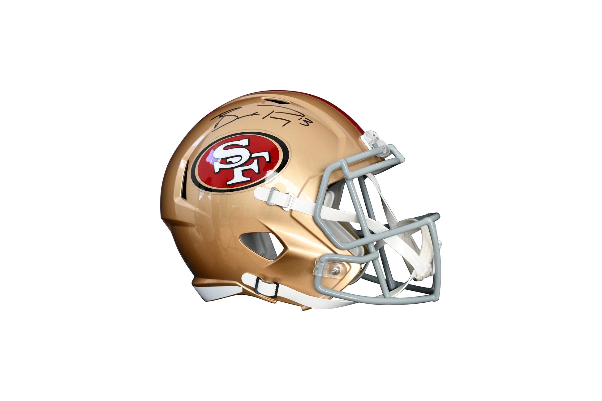 Brock Purdy signed Helmet. Certified by JSA authentic-signatures